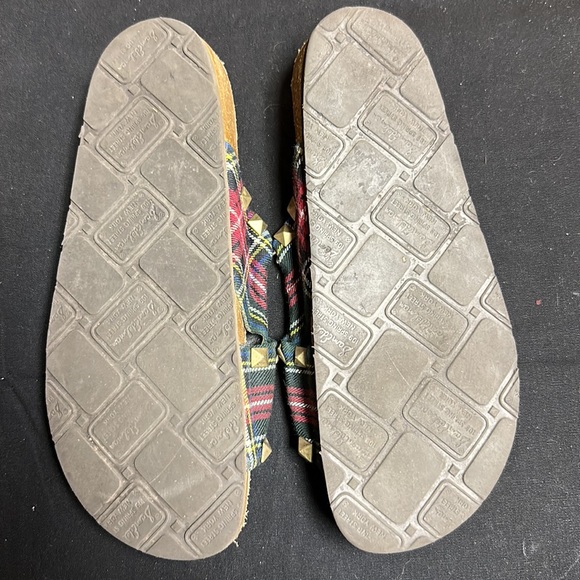 Vintage Sam Edelman studded tartan plaid Birkenstocks sandals - Picture 2 of 2